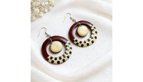 Handcrafted Painting Wood Earrings Premium Design